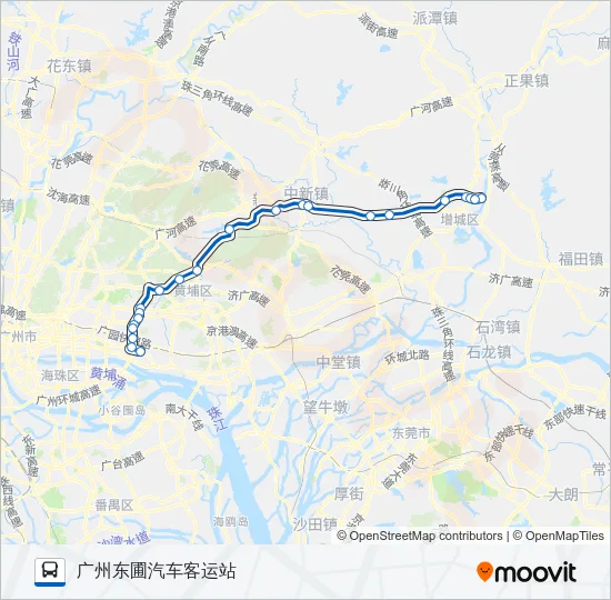 广增8路 Bus Line Map