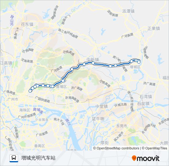 公交广增9路的线路图