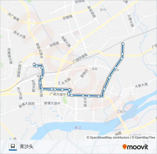 新塘4路 Bus Line Map