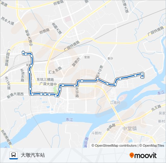 公交新塘7路的线路图