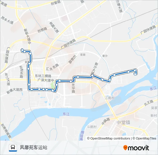 新塘7路 Bus Line Map