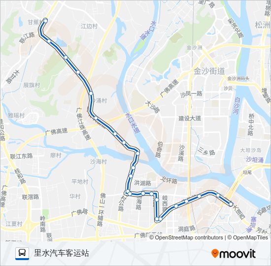 公交沥12路的线路图