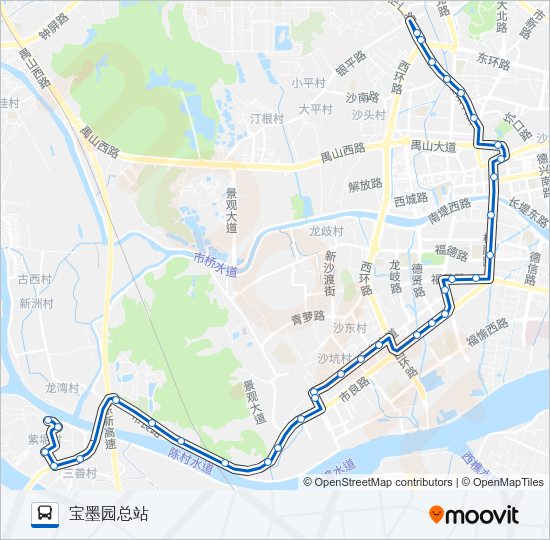 公交番12路的线路图