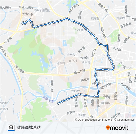 公交番15路的线路图