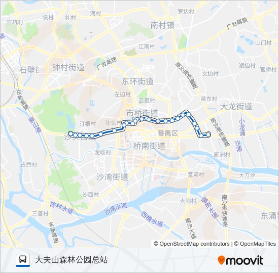 公交番16路的线路图
