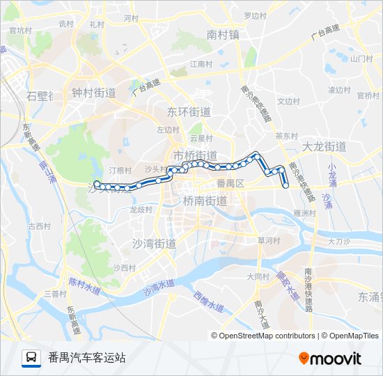 公交番16路的线路图