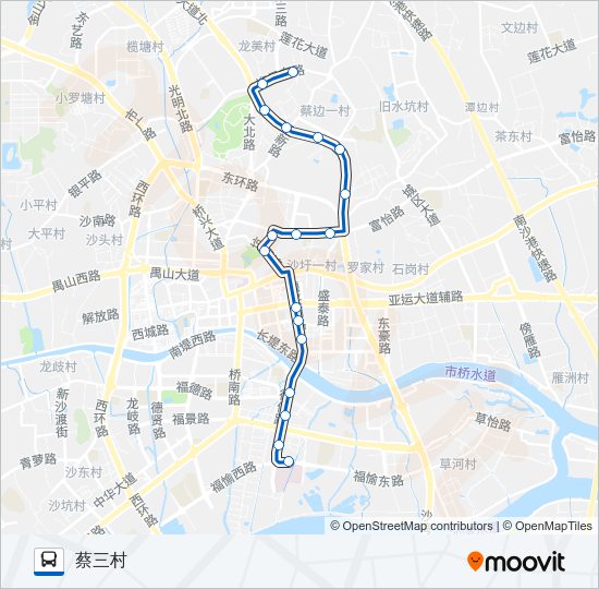 公交番21路的线路图