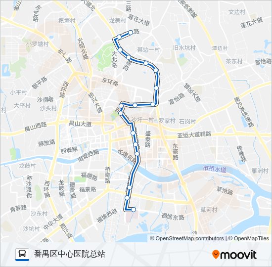 公交番21路的线路图