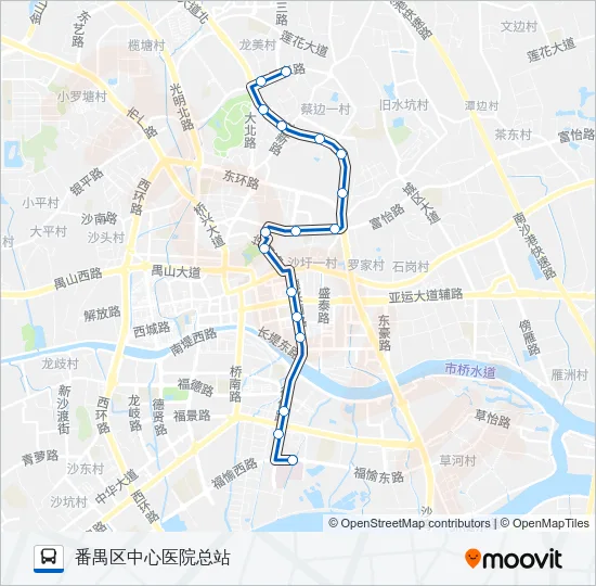 公交番21路的线路图