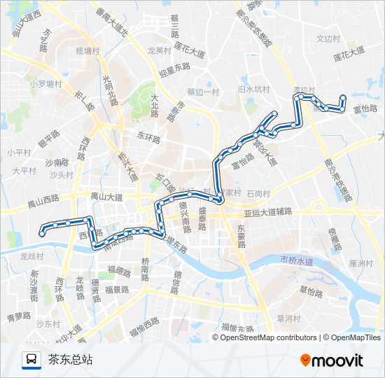 公交番22路的线路图