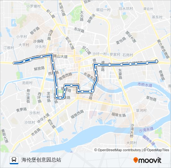 公交番26路的线路图