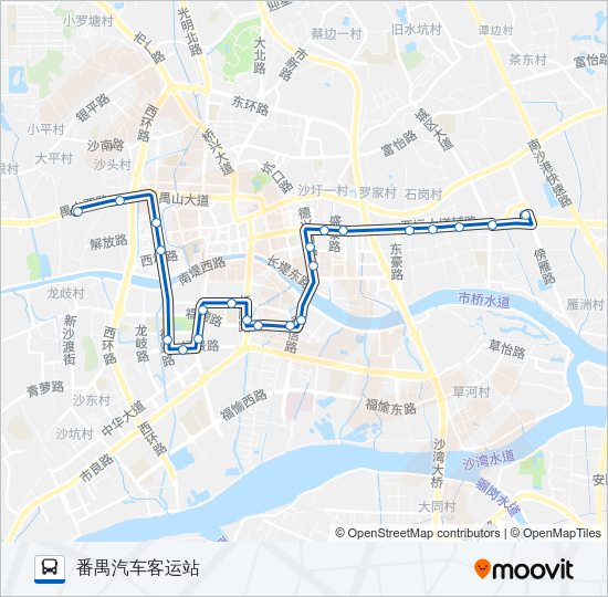 公交番26路的线路图