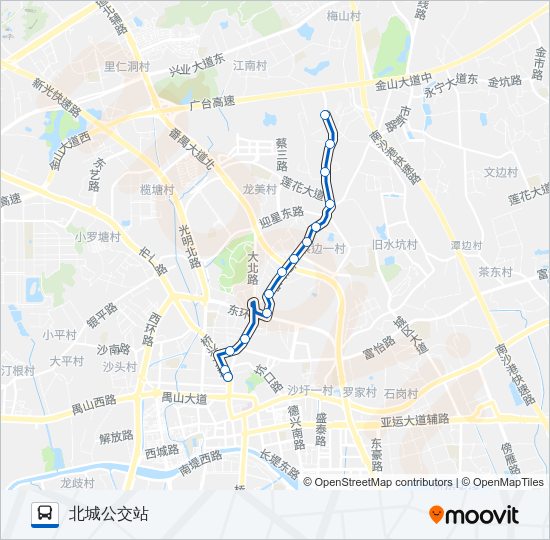 公交番2B路的线路图
