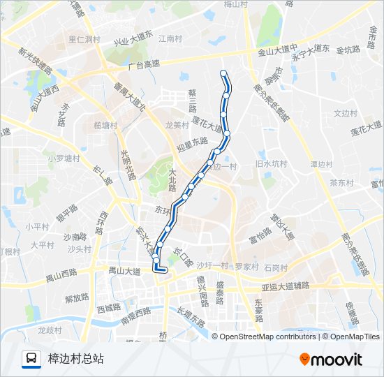 公交番2B路的线路图