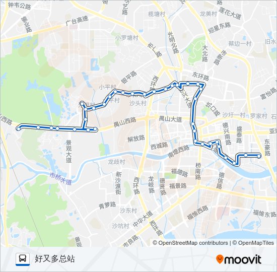 公交番4B路的线路图