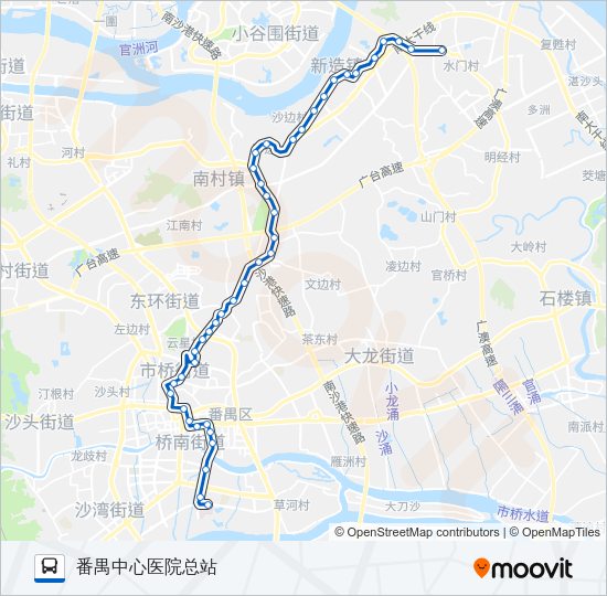 公交番51路的线路图