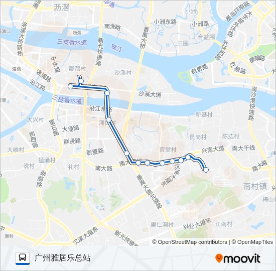 公交番56路的线路图