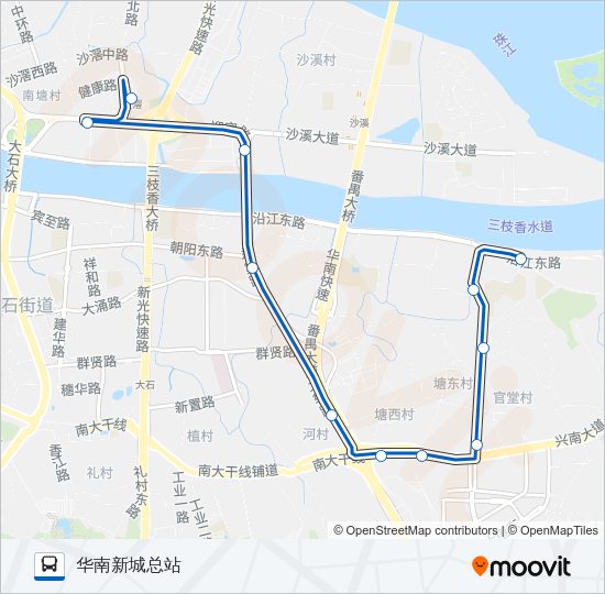 公交番58路的线路图