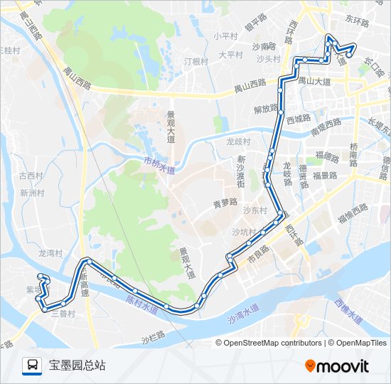 番67路路线：日程，站点和地图-宝墨园总站（更新）