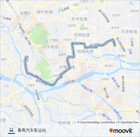 公交番68路的线路图