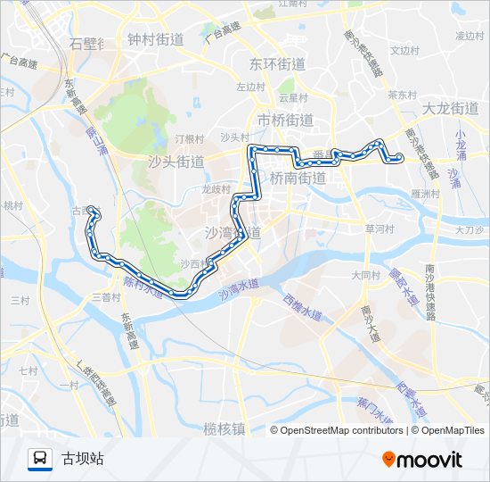公交番68路的线路图