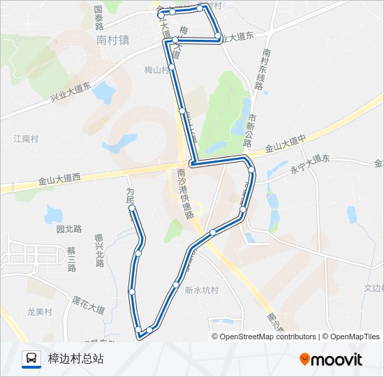公交番69路的线路图