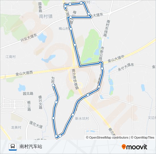 公交番69路的线路图