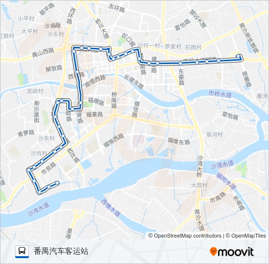 公交番6B路的线路图