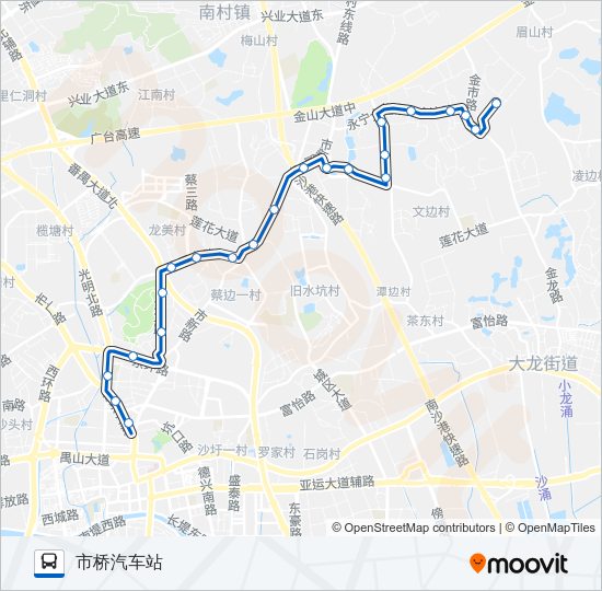 公交番73路的线路图