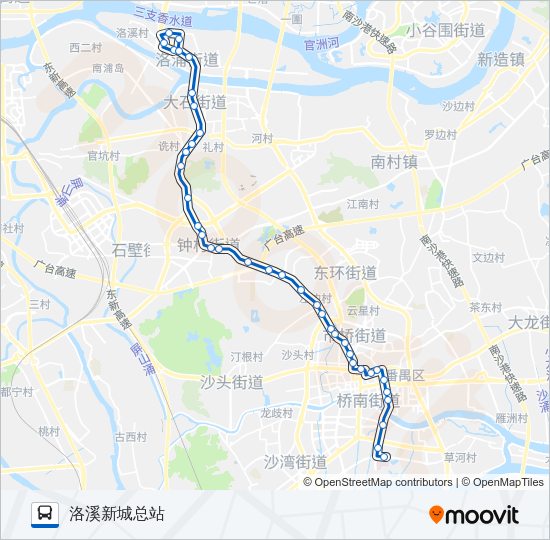 公交番91路的线路图