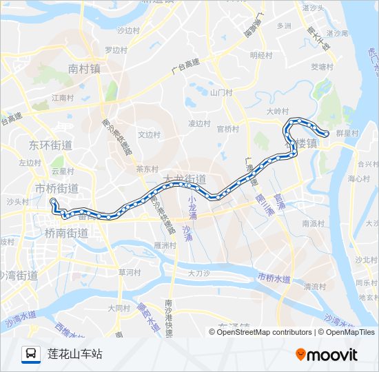 公交番92路的线路图