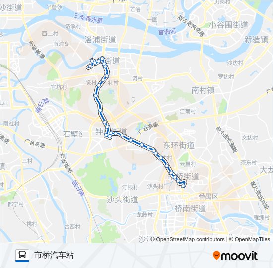 公交番96路的线路图