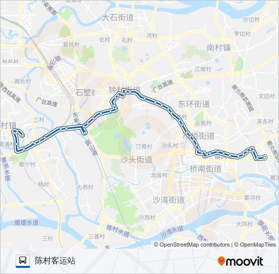 公交番97路的线路图