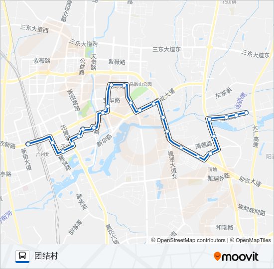 公交花11路的线路图