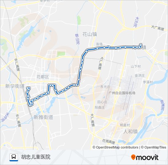 公交花16路的线路图