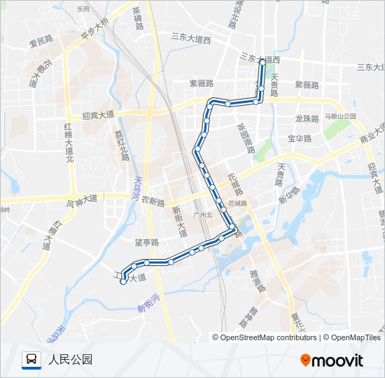 公交花18路的线路图