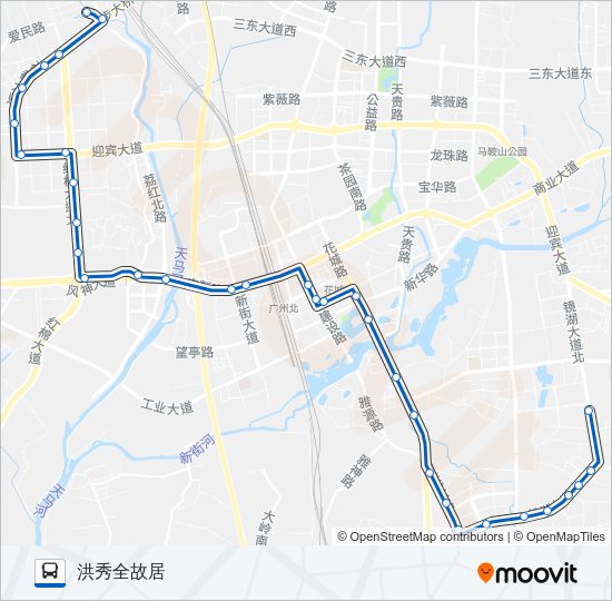 公交花21路的线路图