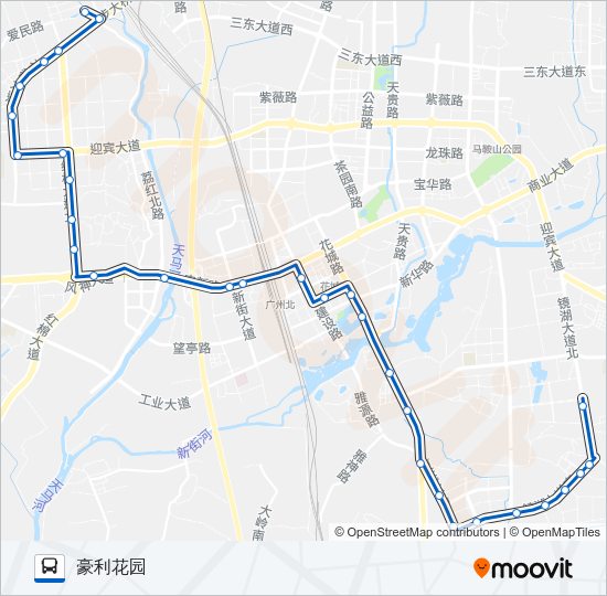 公交花21路的线路图