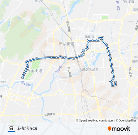 公交花22路的线路图