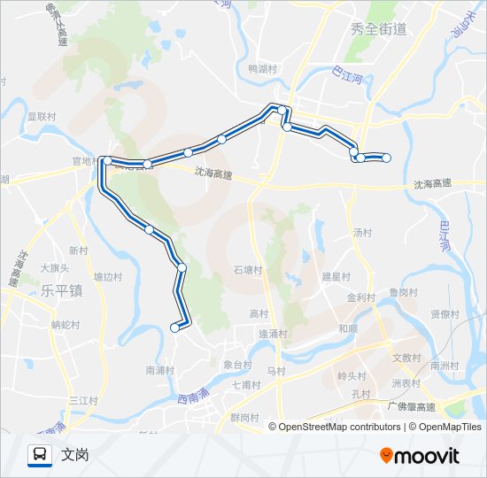 公交花24路的线路图