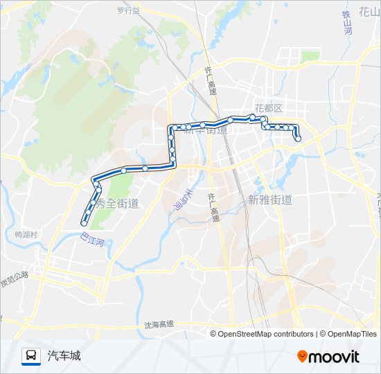 公交花26路的线路图