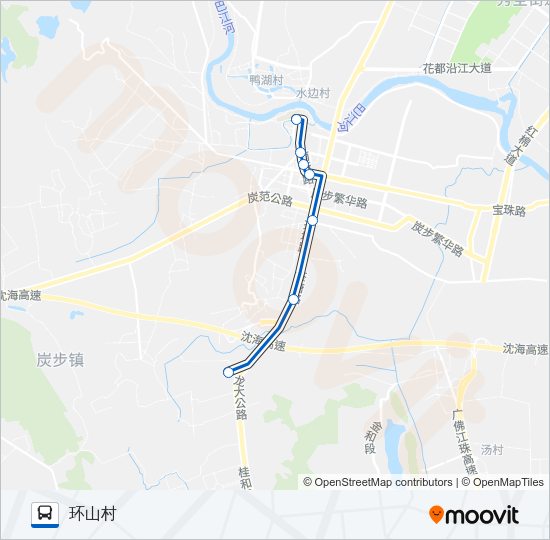 公交花34路的线路图
