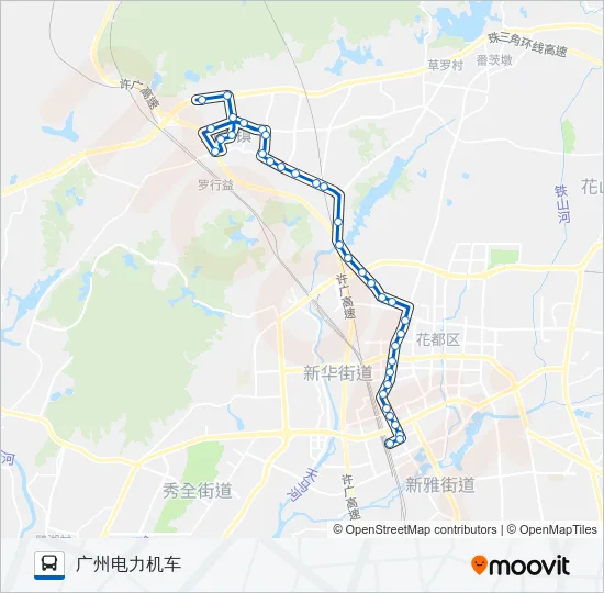 公交花3B路的线路图