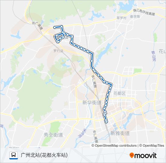公交花3B路的线路图