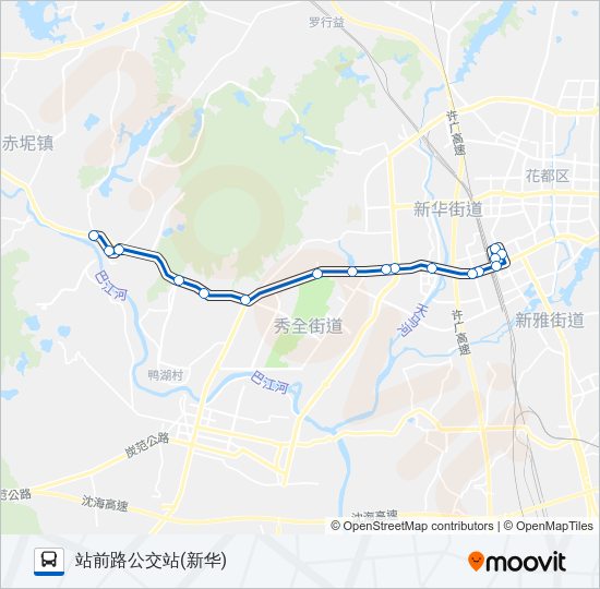 公交花60路的线路图