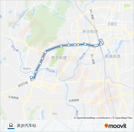花61路 Bus Line Map