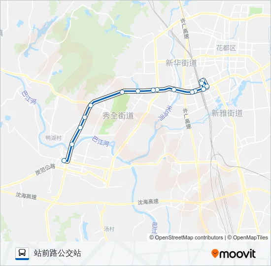 花61路 Bus Line Map