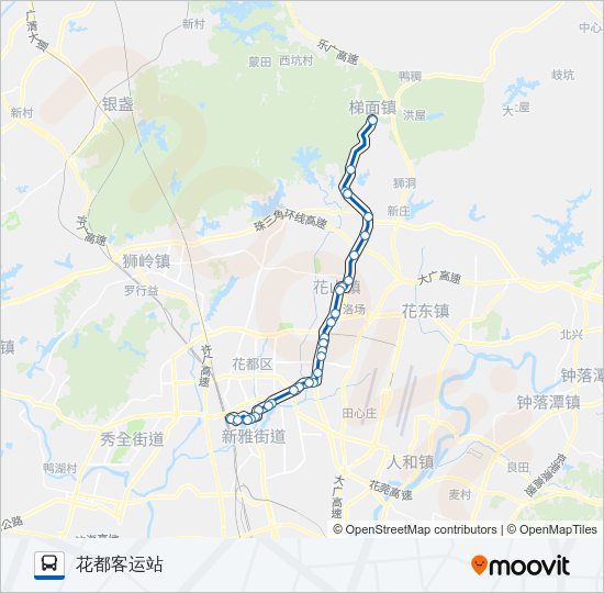 公交花65路的线路图