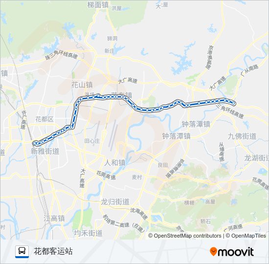 公交花66路的线路图