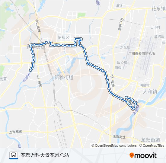 公交花70路的线路图